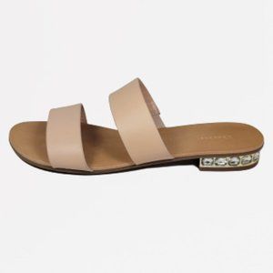 Dune London Nesha Nude Leather Sandal - Size: 6M / 37